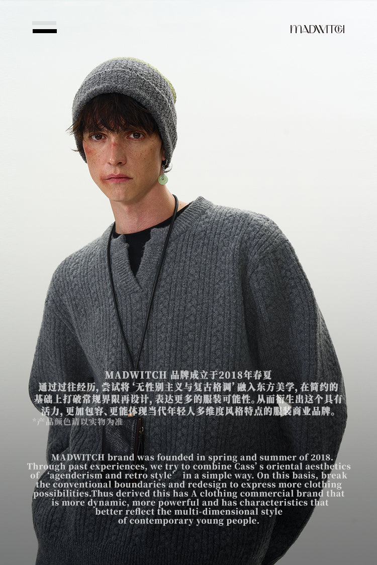 MADWITCH CASUAL KNIT SWEATER #Y322
