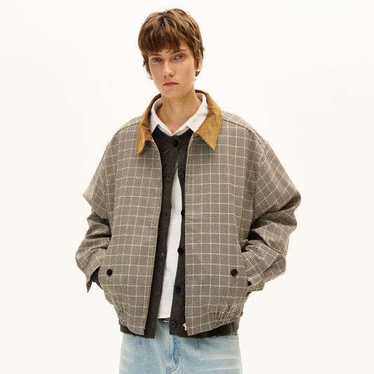 MADWITCH UNISEX CONTRAST COLLAR PATCHWORK JACKET #G1412