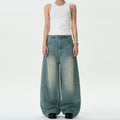 MADWITCH WASHED BAGGY DENIM PANTS #D1675