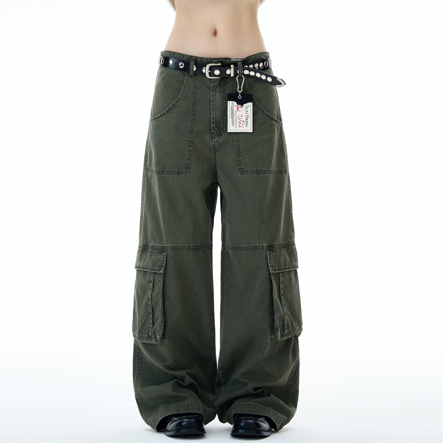 MADWITCH DISTRESSED UTILITY CARGO PANTS #RK164