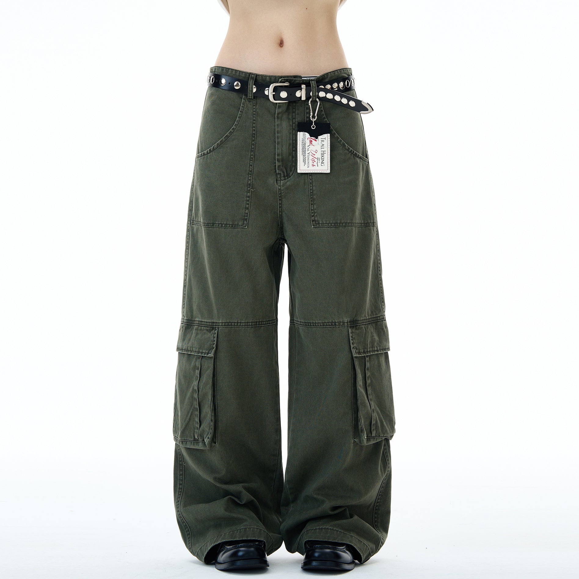 MADWITCH DISTRESSED UTILITY CARGO PANTS #RK164