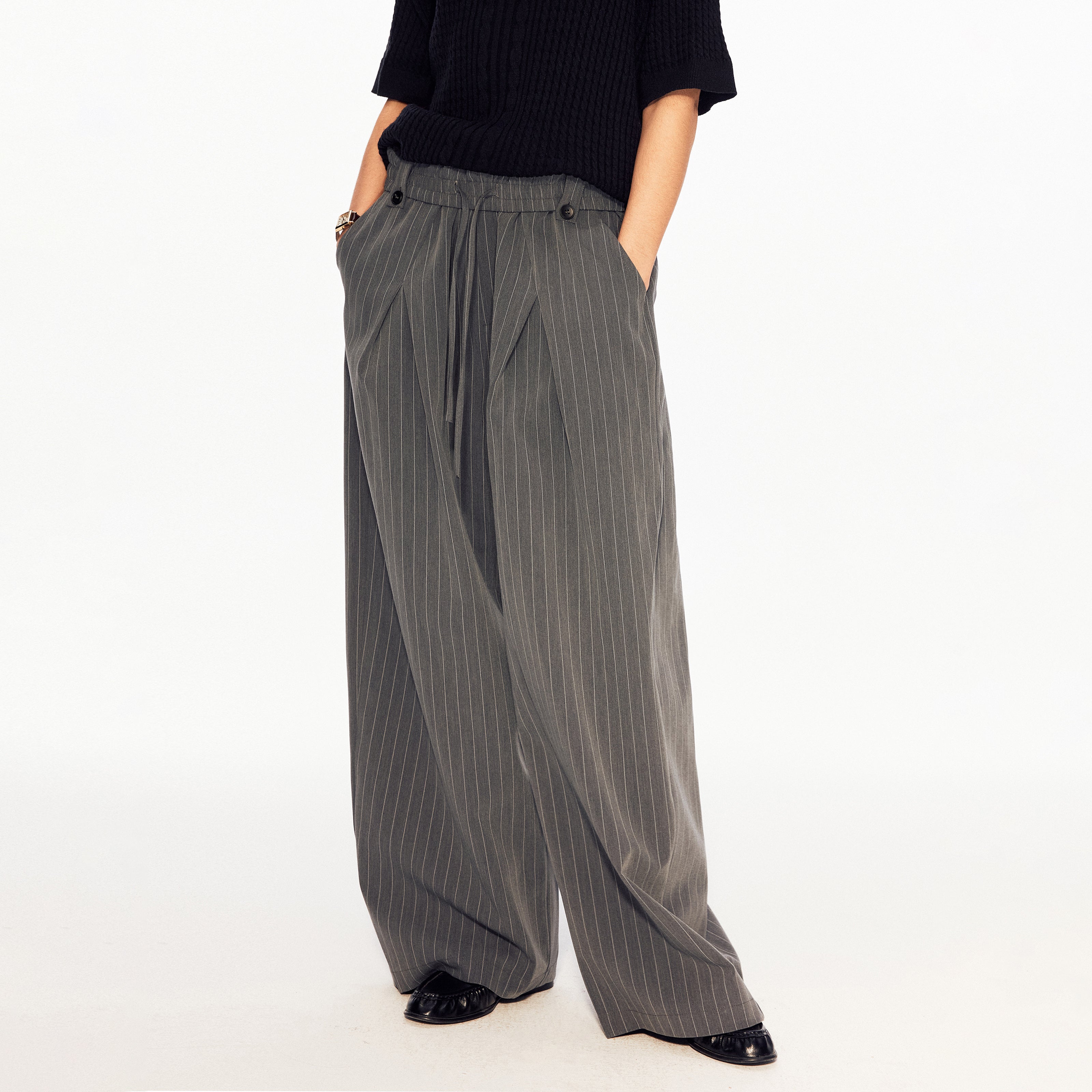 MADWITCH HERITAGE STRIPE WIDE TROUSERS #26048