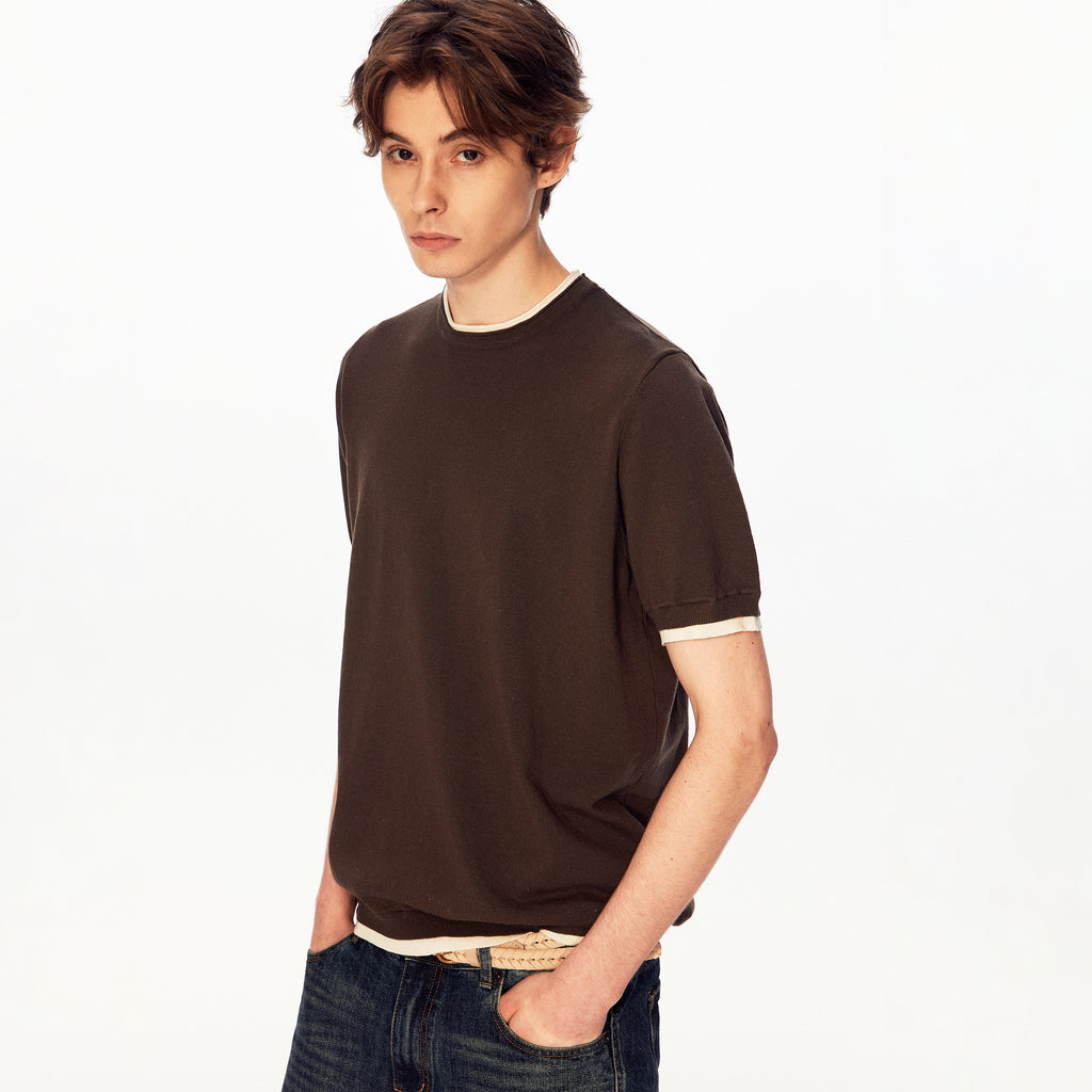 MADWITCH HERITAGE FAUX LAYER KNIT TEE #UTU073