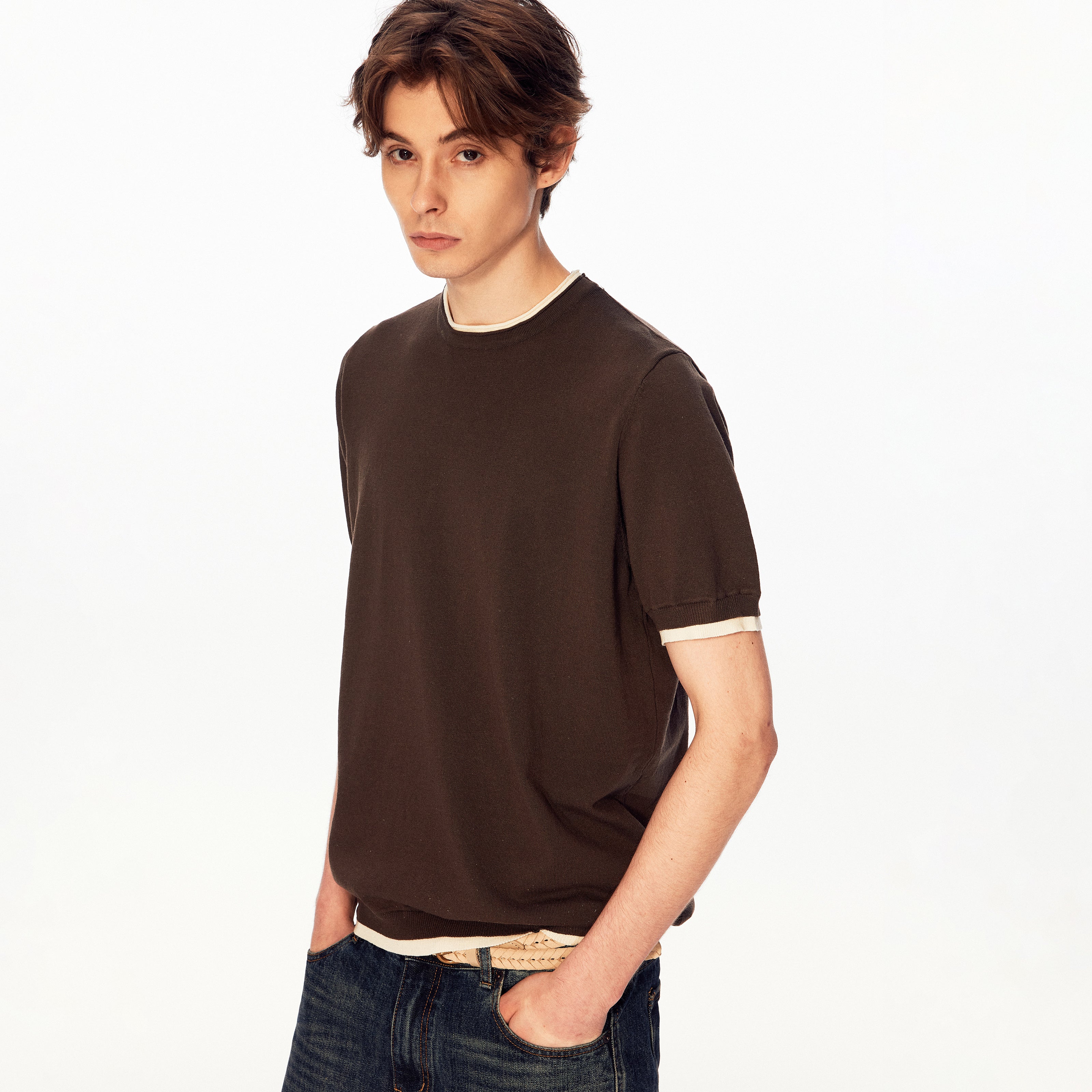 MADWITCH HERITAGE FAUX LAYER KNIT TEE #UTU073