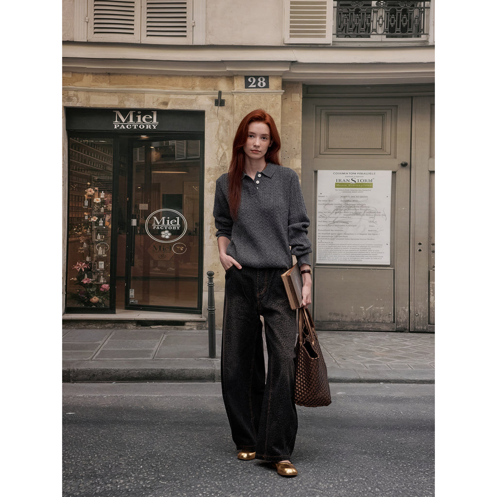 MADWITCH KNIT POLO SWEATER #C91