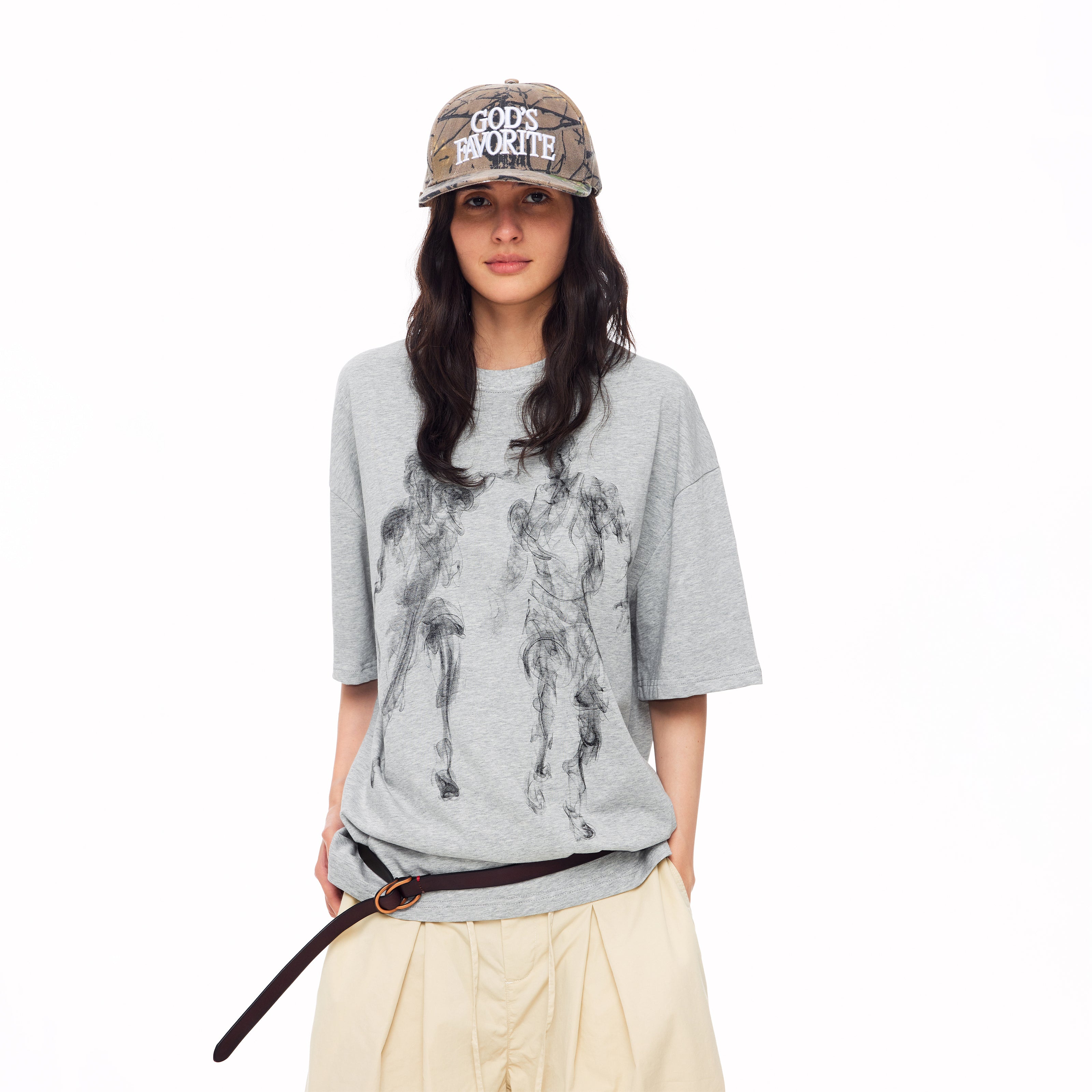 MADWITCH VINTAGE SMOKE CHARACTER GRAPHIC TEE #3265