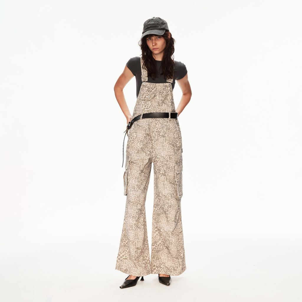 MADWIT HIGH STREET LEOPARD OVERALLS #CK3575
