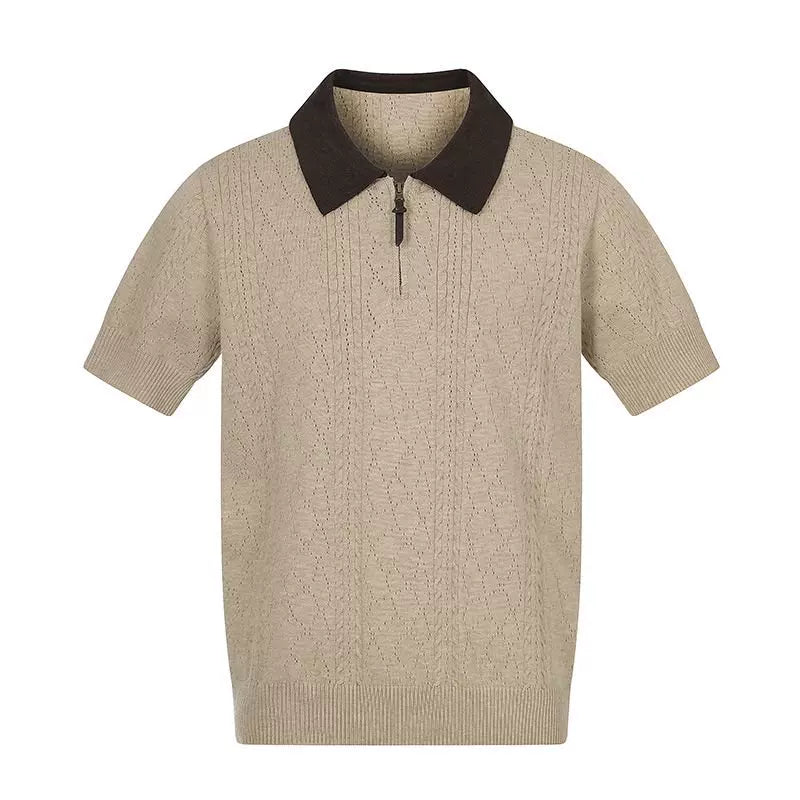 MADWITCH DOUBLE ZIP POLO KNIT TEE CT011 - MadWitch Store
