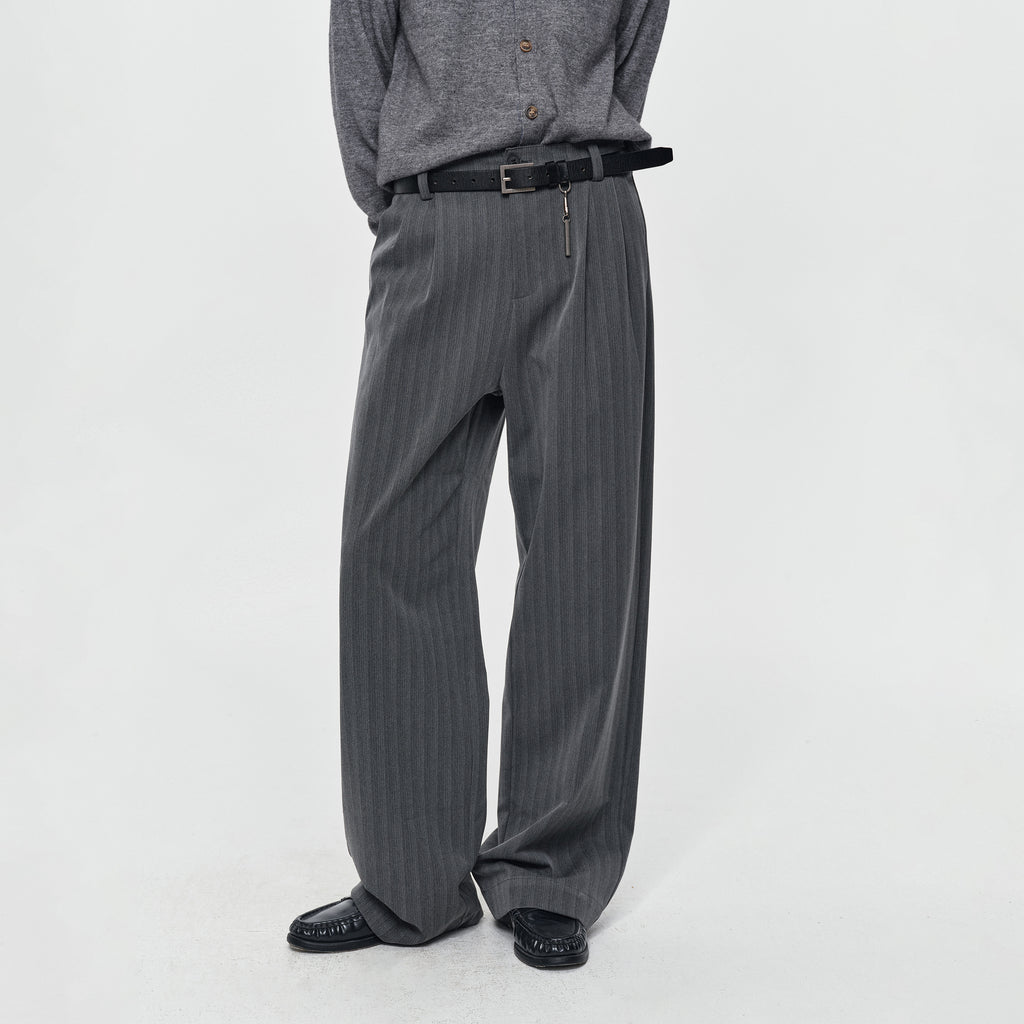 MADWITCH PINSTRIPE WIDE-LEG TROUSERS #AW26125