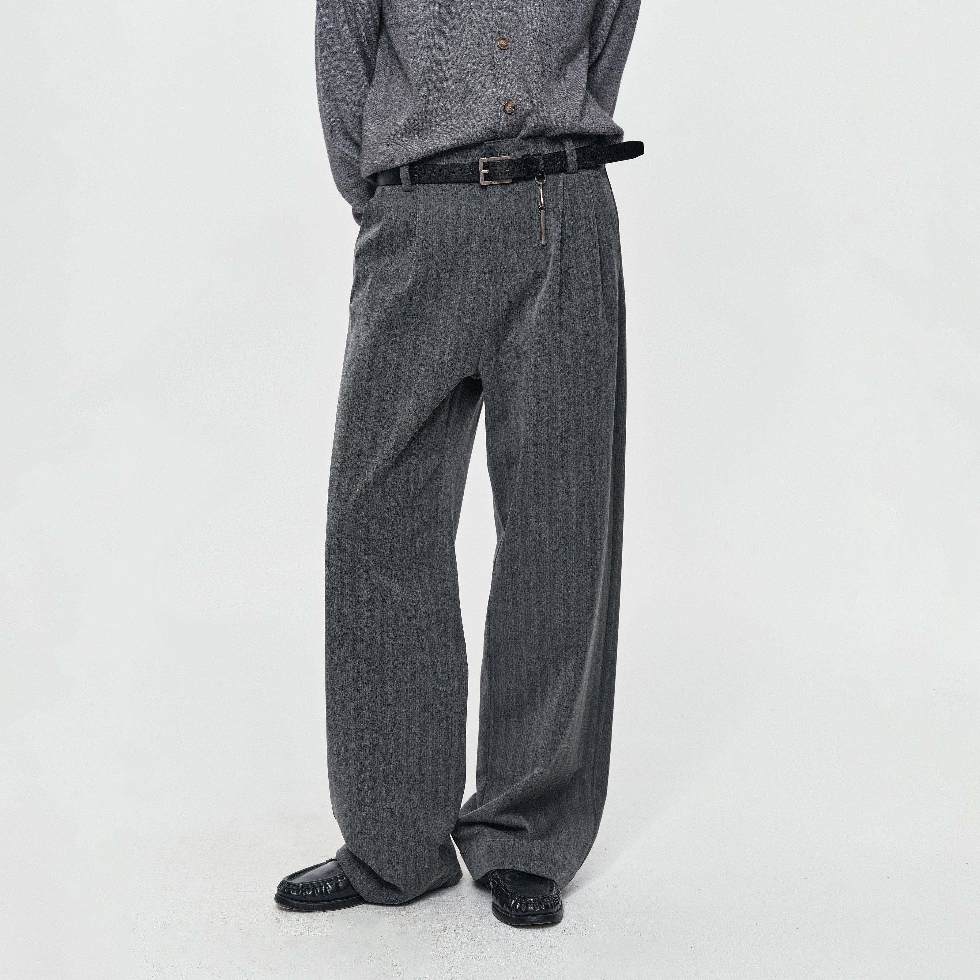 MADWITCH PINSTRIPE WIDE-LEG TROUSERS #AW26125
