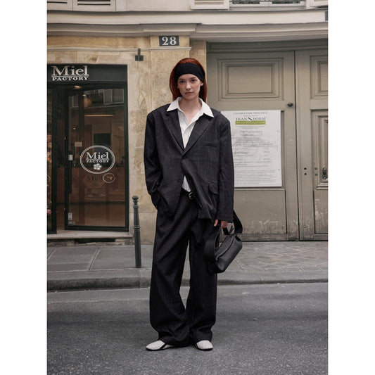 MADWITCH CASUAL PLAID BLAZER & PANTS #6372 #6381