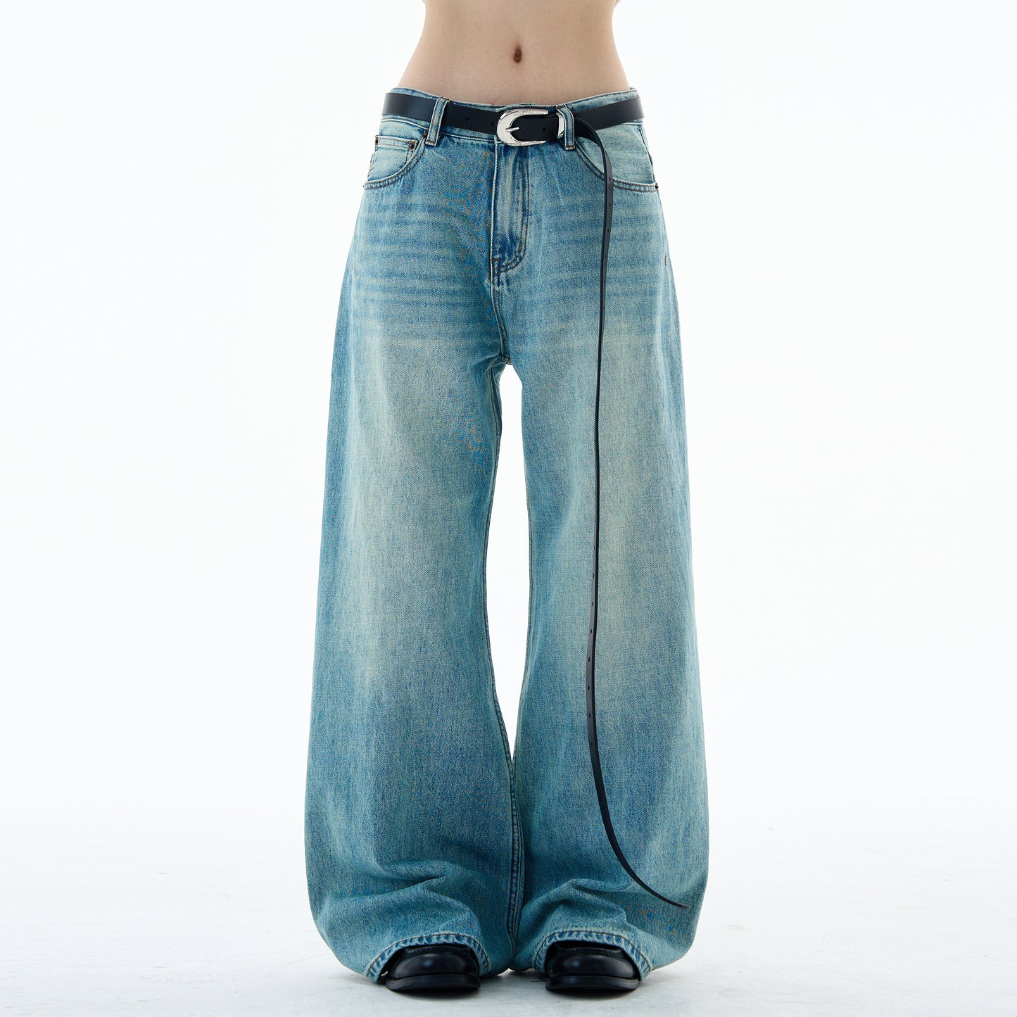 MADWITCH WASHED BELL BOTTOM DENIM #GP9679