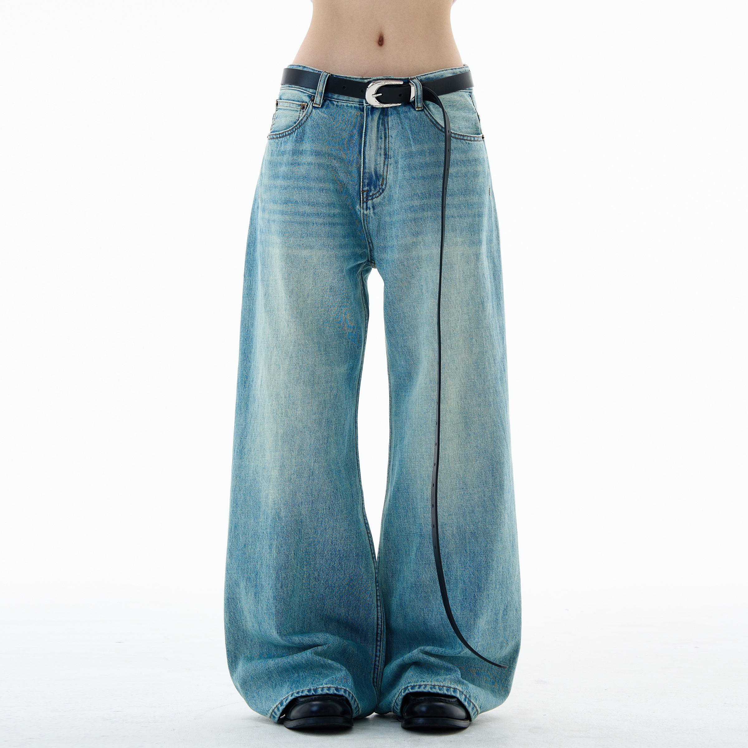 MADWITCH WASHED BELL BOTTOM DENIM #GP9679