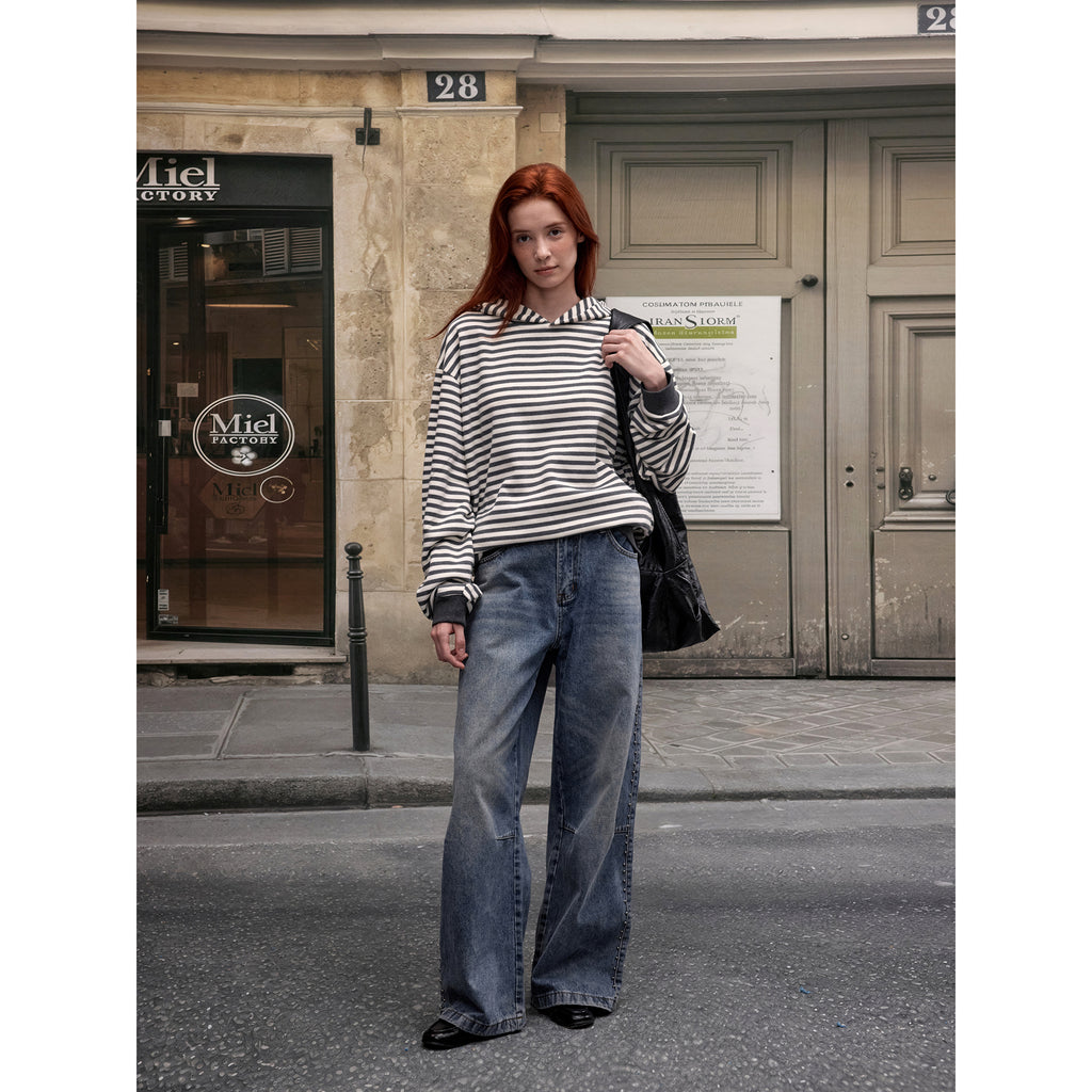 MADWITCH RETRO STRIPED SWEATSHIRT #RH45