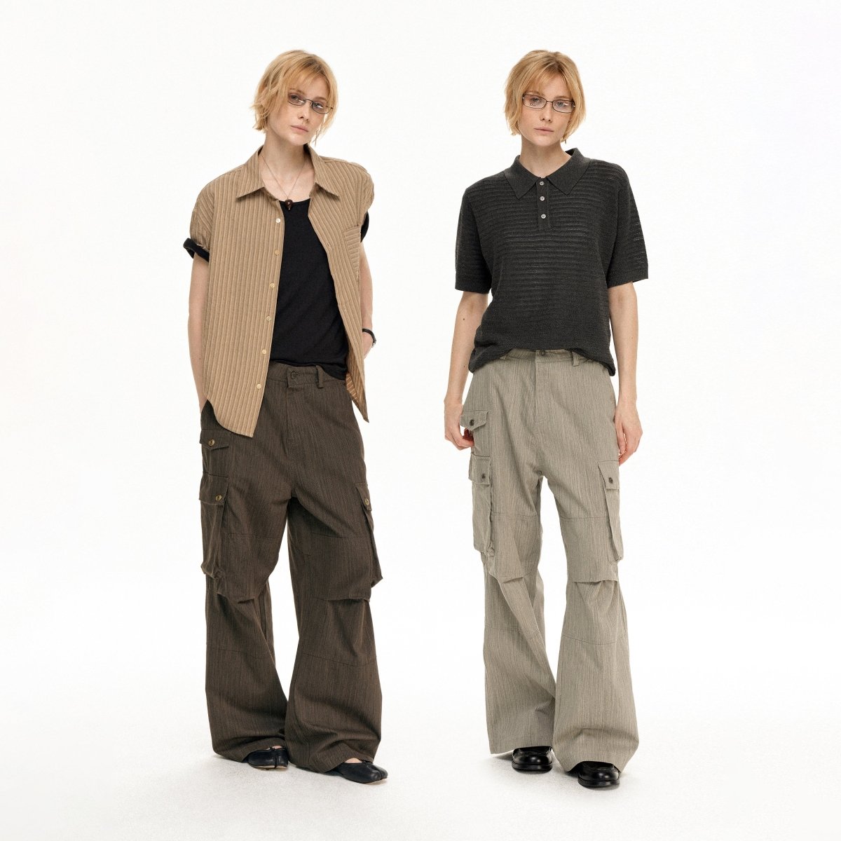 MADWITCH PLEATED MULTI - POCKET WORK PANTS CK6986 - MadWitch Store