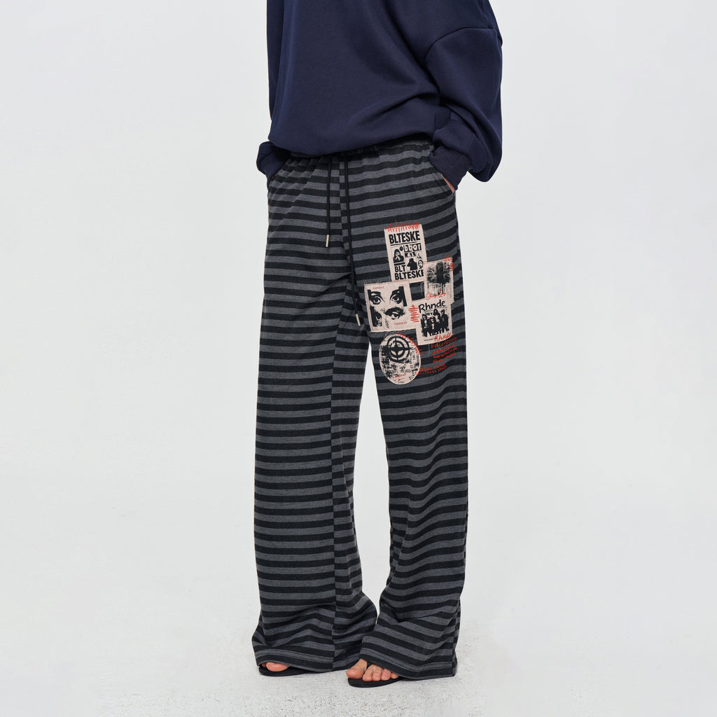 MADWITCH PATCH STRIPED SWEATPANTS #2026562