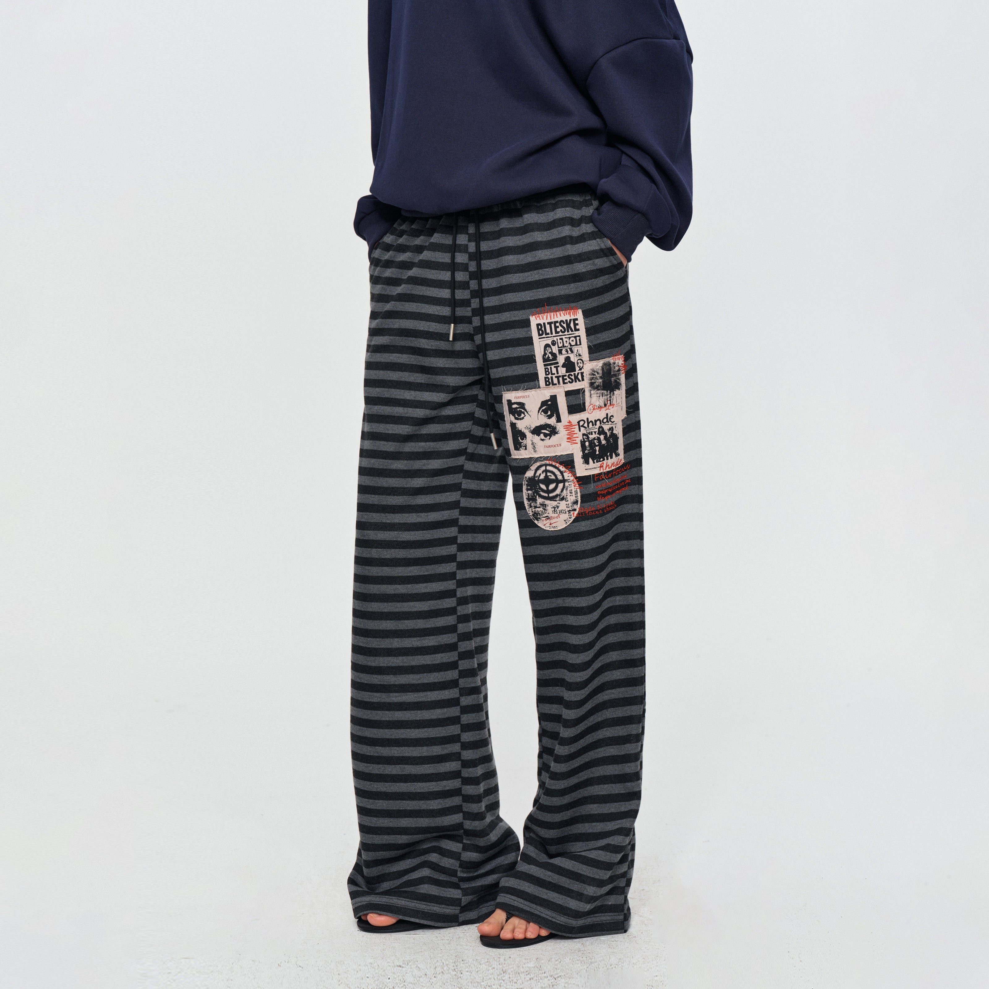 MADWITCH PATCH STRIPED SWEATPANTS #2026562