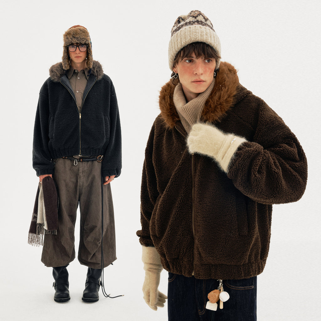 MADWITCH SHEAR HOODED COAT #BBXM026