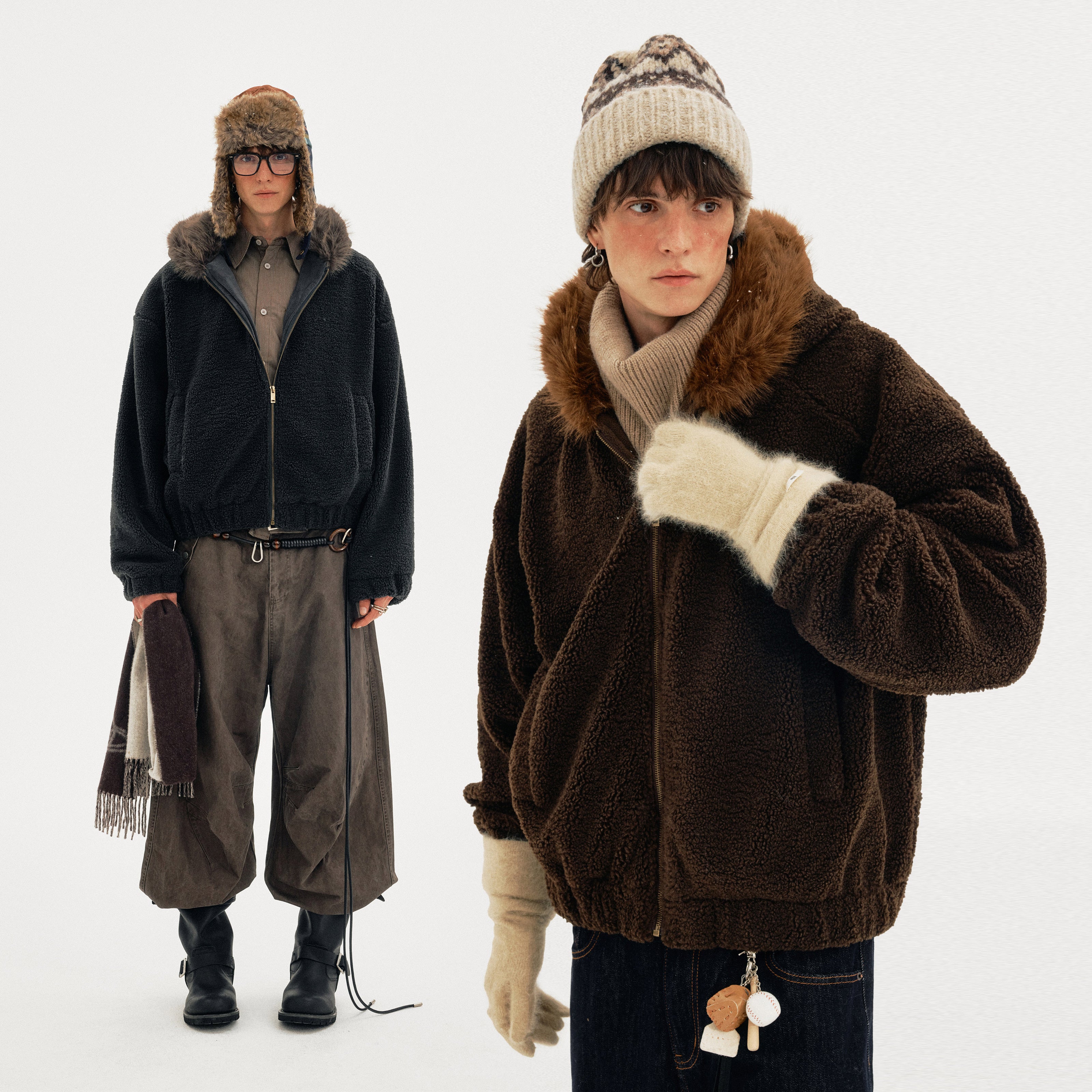 MADWITCH SHEAR HOODED COAT #BBXM026