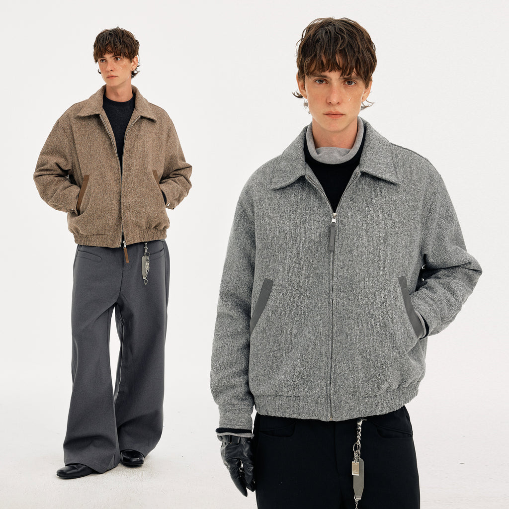 MADWITCH NOTCHED COLLAR QUILTED OVERCOAT #OY2557