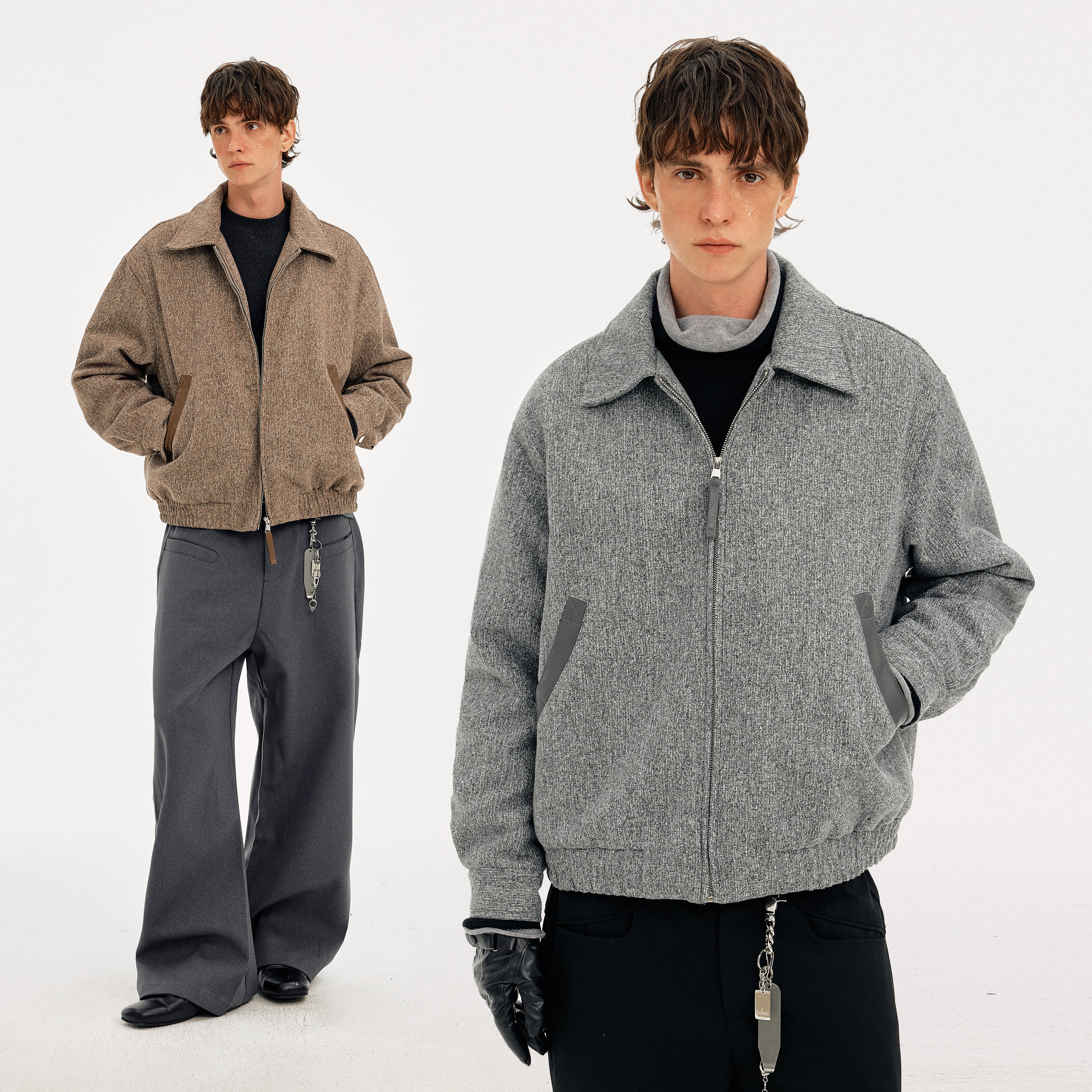 MADWITCH NOTCHED COLLAR QUILTED OVERCOAT #OY2557