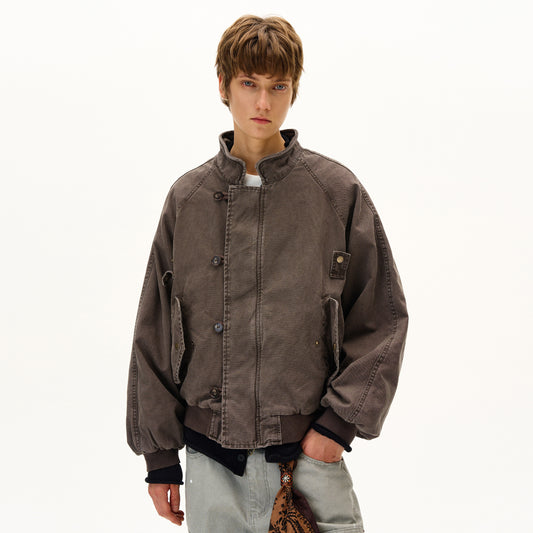 MADWITCH UNISEX WASHED UTILITY JACKET #MD2561