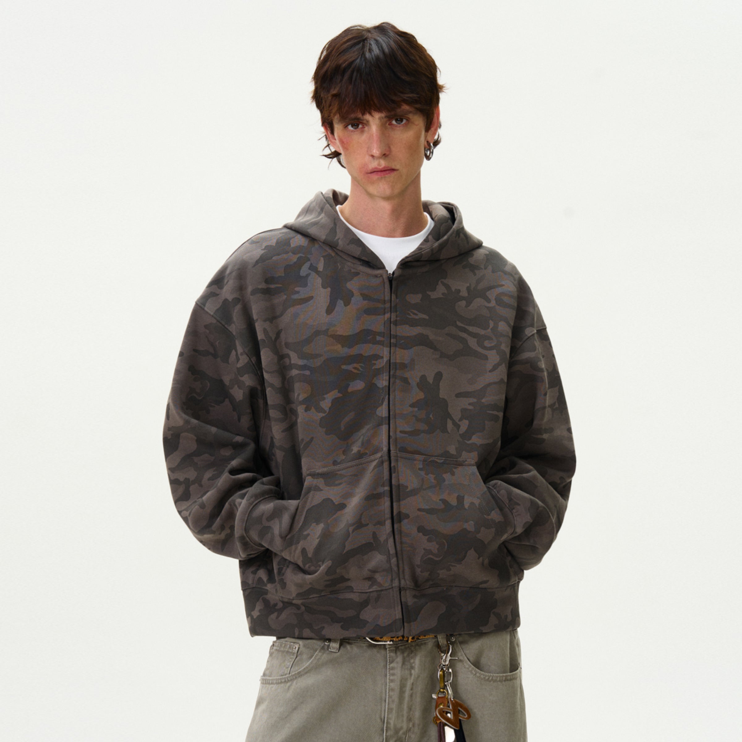 MADWITCH CAMOUFLAGE HOODED TOP #0188