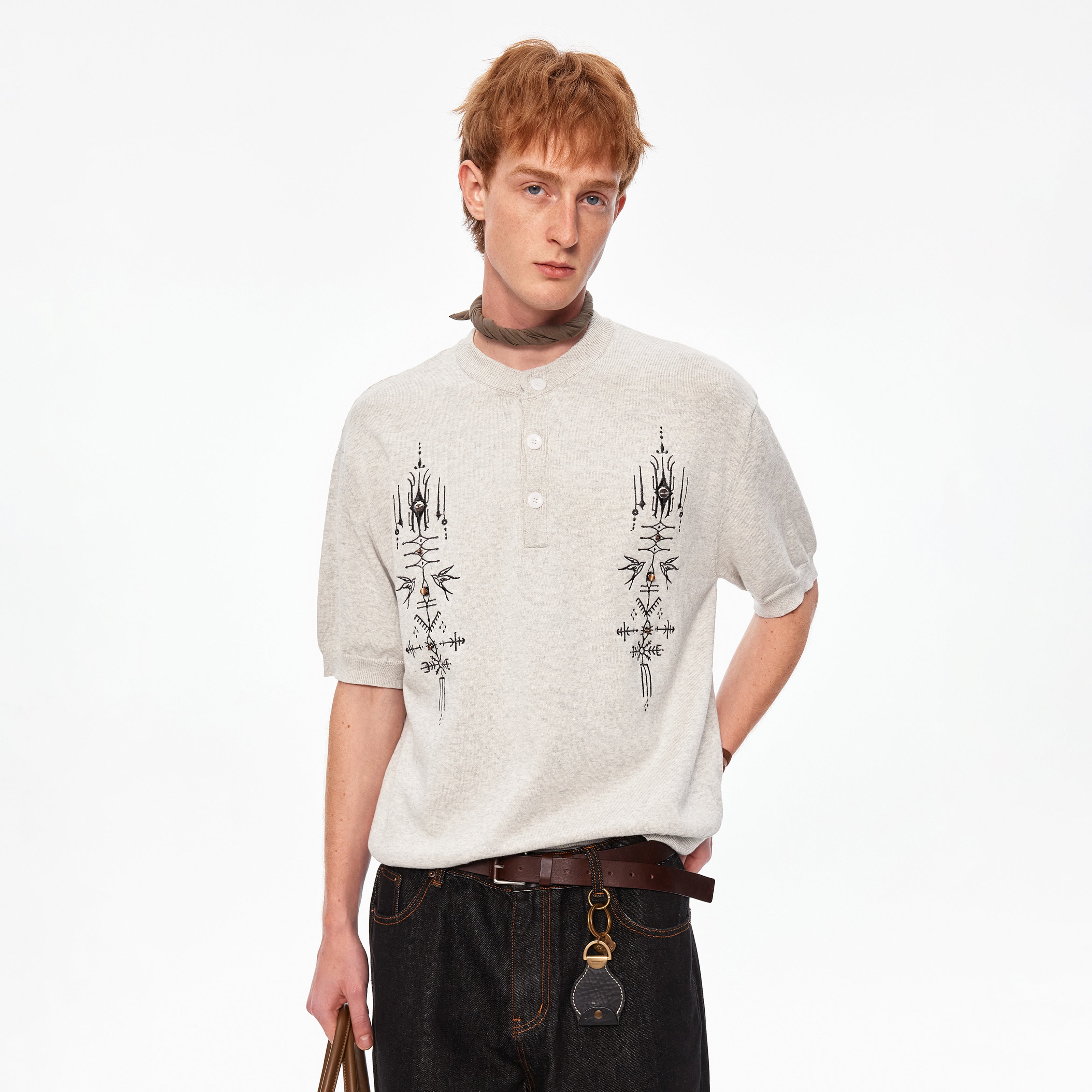 MADWITCH HERITAGE HENLEY SHIRT #991238
