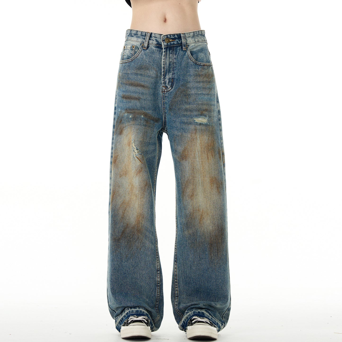 MADWITCH WASTELAND STRAIGHT-LEG JEANS #G6328