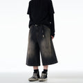 MADWITCH VINTAGE CROPPED DENIM JEANS #CK9596D
