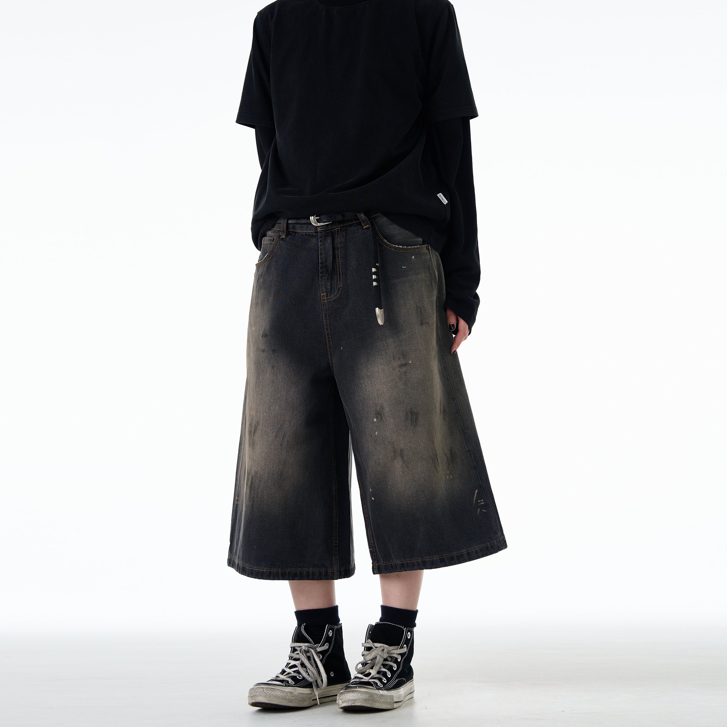 MADWITCH VINTAGE CROPPED DENIM JEANS #CK9596D