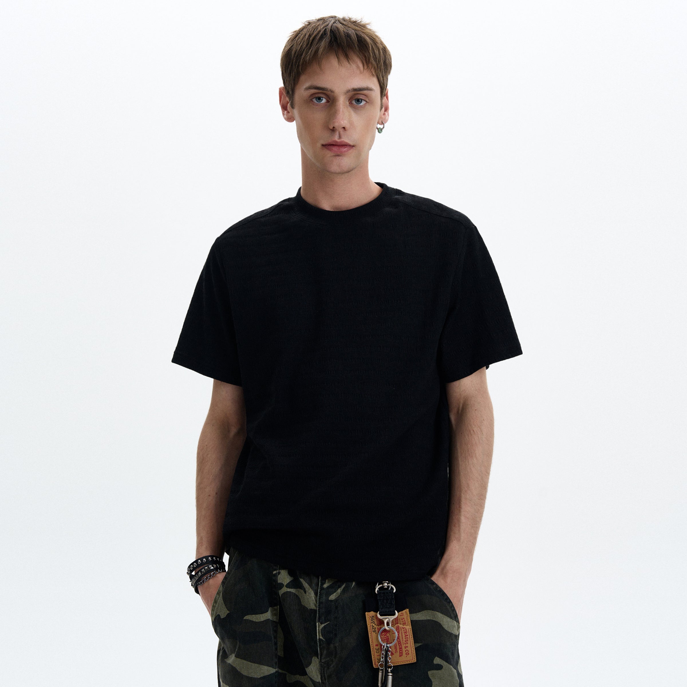MADWITCH KNIT SHORT SLEEVE TEE #25050