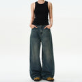 MADWITCH WASHED STRAIGHT-LEG JEANS #L501