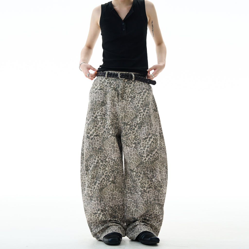 MADWITCH LEOPARD PANELED TROUSERS #A616