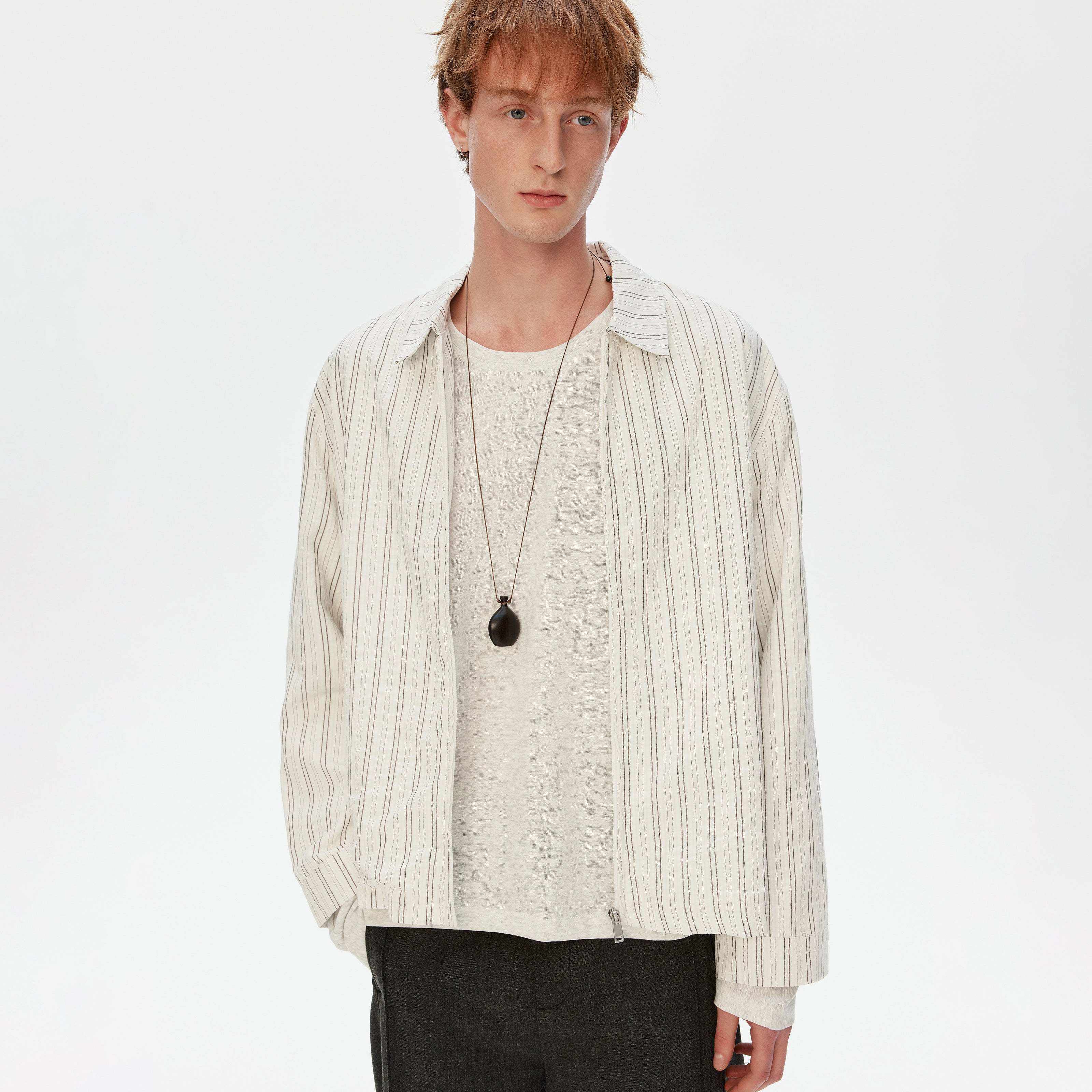 MADWITCH ZIP FRONT RELAXED SHIRT #RW213