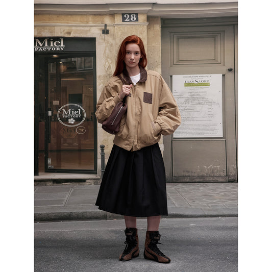 MADWITCH FAUX SUEDE WORKWEAR COAT #MD2562