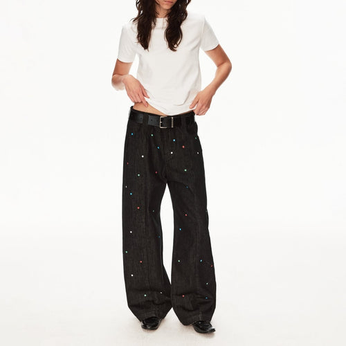 MADWIT POLKA DOT HIGH STREET JEANS WH0A130 - MadWitch Store