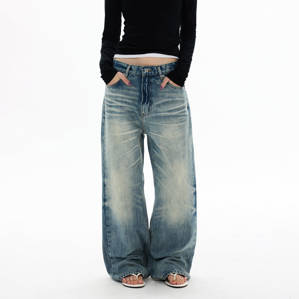 MADWITCH VINTAGE WASHED STRAIGHT JEANS #GP9768