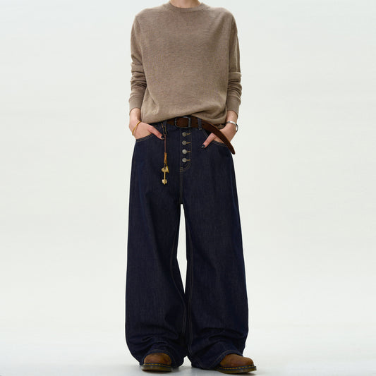 MADWITCH BUTTON-FLY STRAIGHT-LEG JEANS #WHOA094