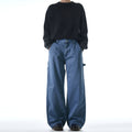 MADWITCH STRAIGHT-LEG FRENCH WORK DENIM PANTS #F9009