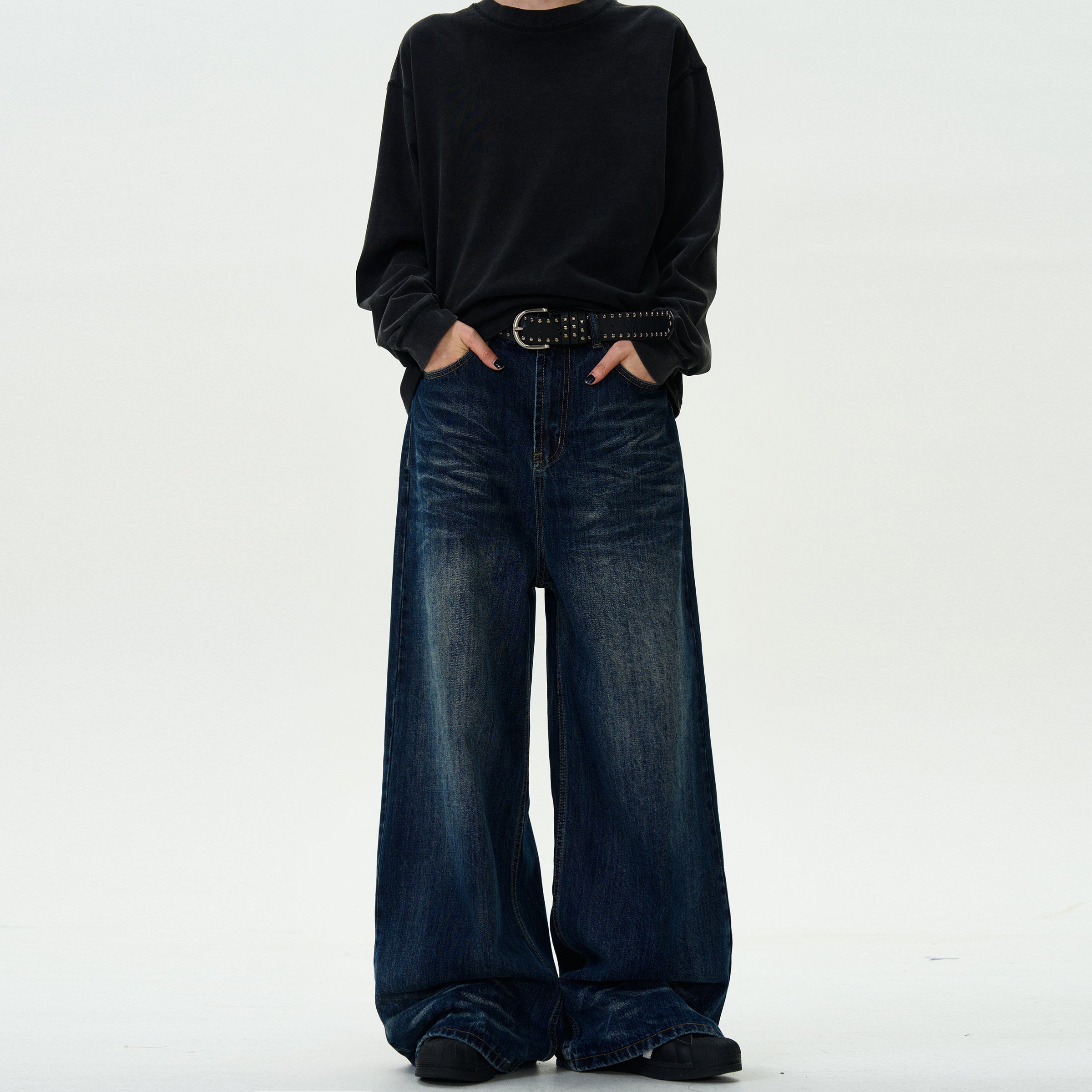 MADWITCH WASHED VINTAGE DENIM JEANS #FX059