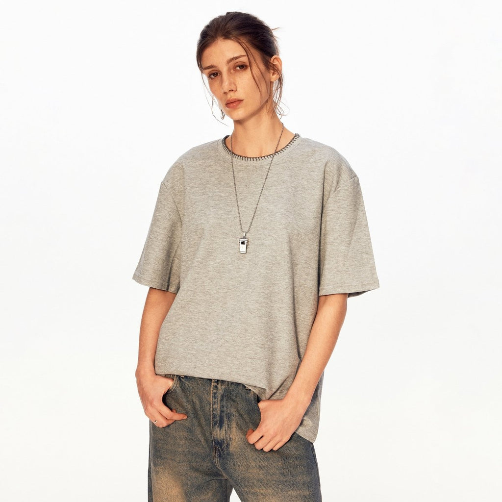 MADWITCH CURVED STITCH KNIT TEE AW26087 - MadWitch Store