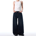 MADWITCH DARK BLUE WIDE-LEG JEANS #L645