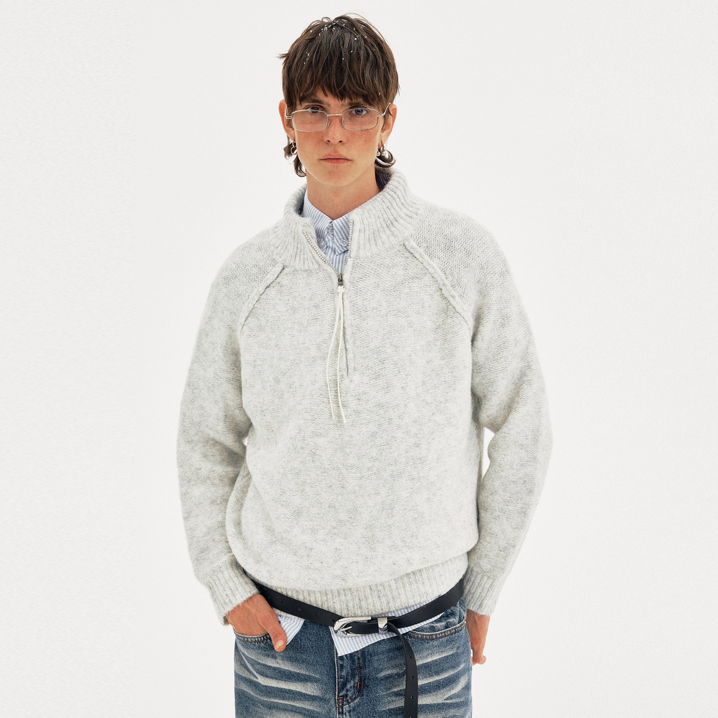 MADWITCH SPLIT NECK SWEATER #MFY238