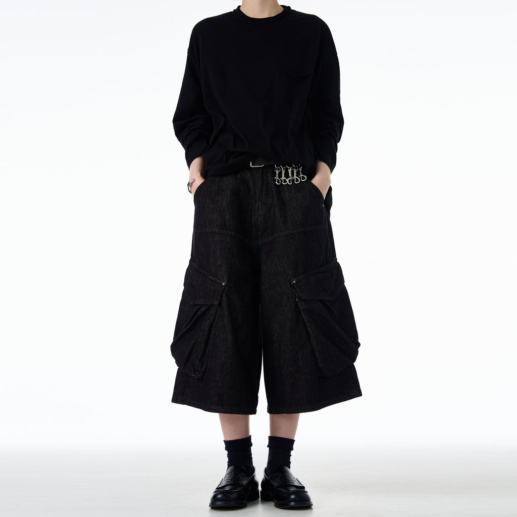 MADWITCH OVERKNEE CARGO DENIM PANTS #CK9610D