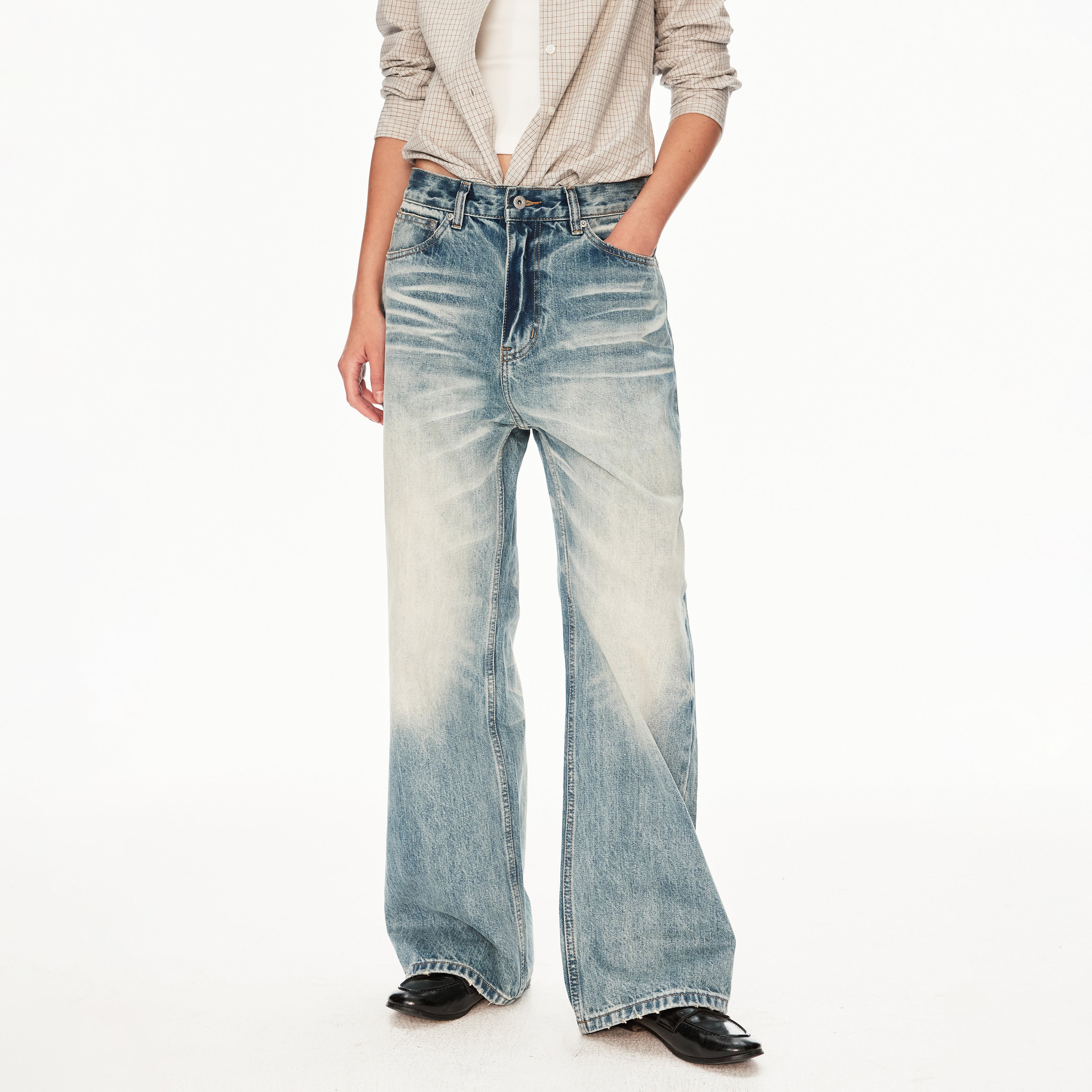 MADWIT VINTAGE STRAIGHT JEANS #GP9783