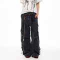MADWITCH WASHED STRAPPED CARGO JEANS #MC2602