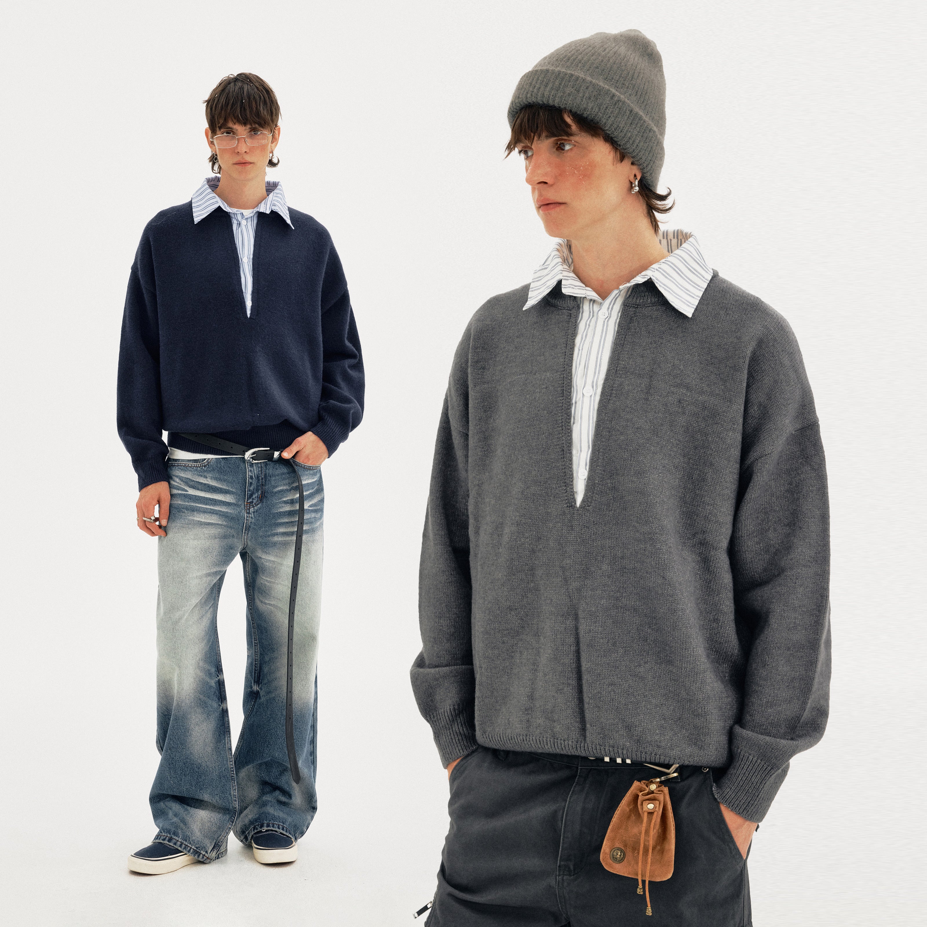 MADWITCH LAYER COLLAR SWEATER #1141