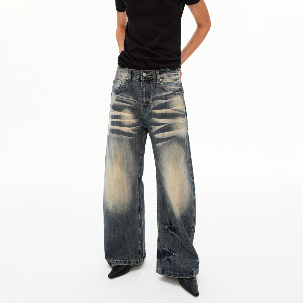 MADWIT VINTAGE WHISKER JEANS #G6898