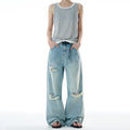 MADWITCH STRAIGHT LEG RIPPED JEANS #CK9579